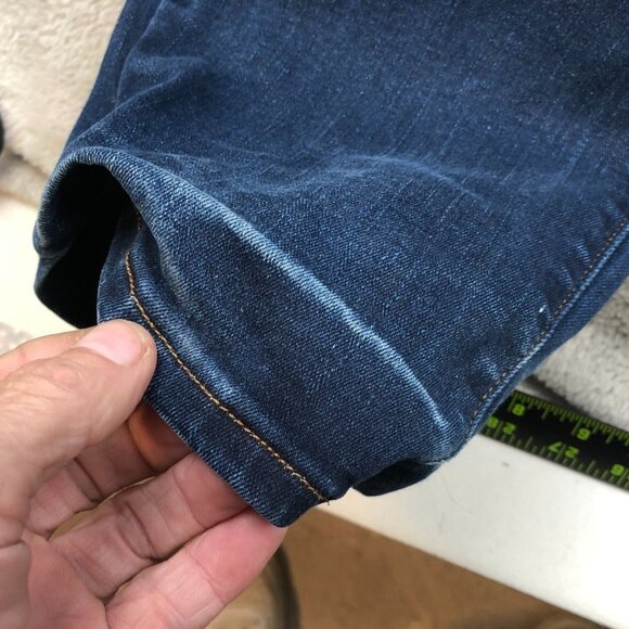 Levi's Womens Jeans Size 14S Mid Rise Skinny Leg Blue Dark Denim Casual Ankle - Picture 9 of 16